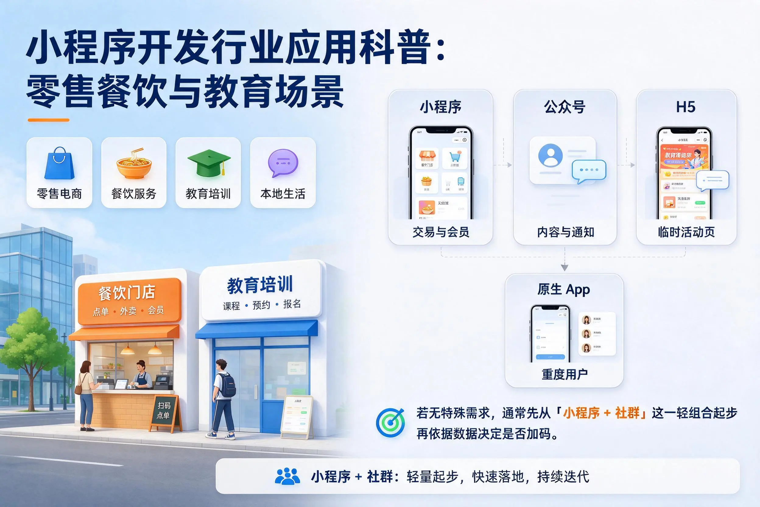 德州小程序开发行业应用科普：零售餐饮与教育场景