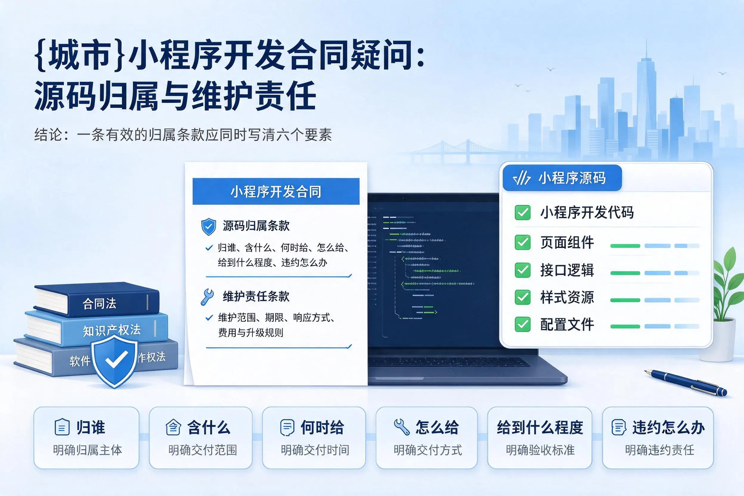 德州小程序开发合同疑问:源码归属与维护责任