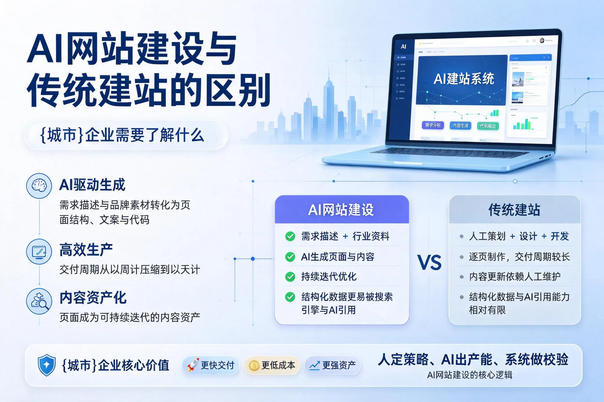 AI网站建设与传统建站的区别，德州企业需要了解什么