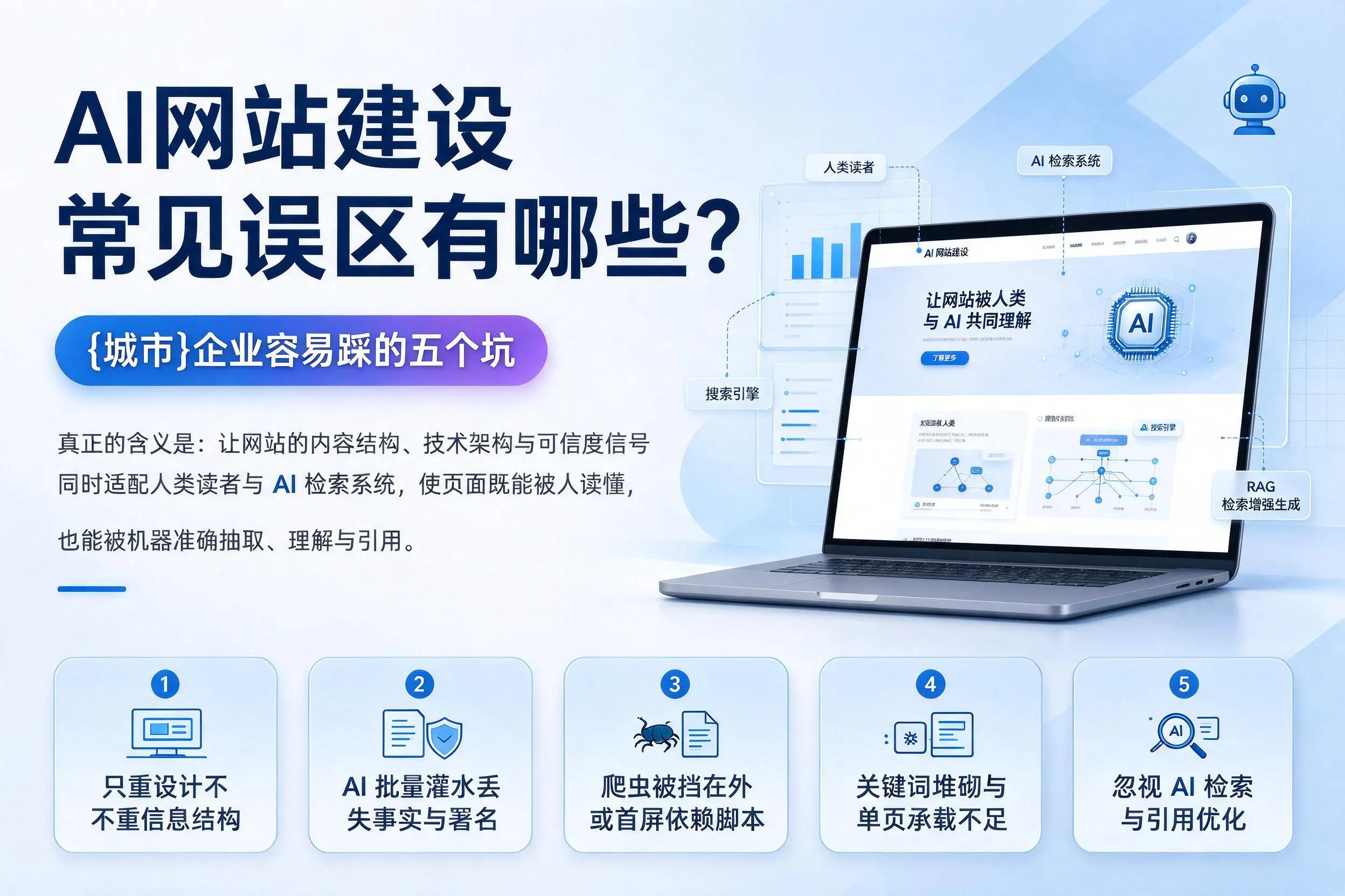 AI网站建设常见误区有哪些?德州企业容易踩的五个坑