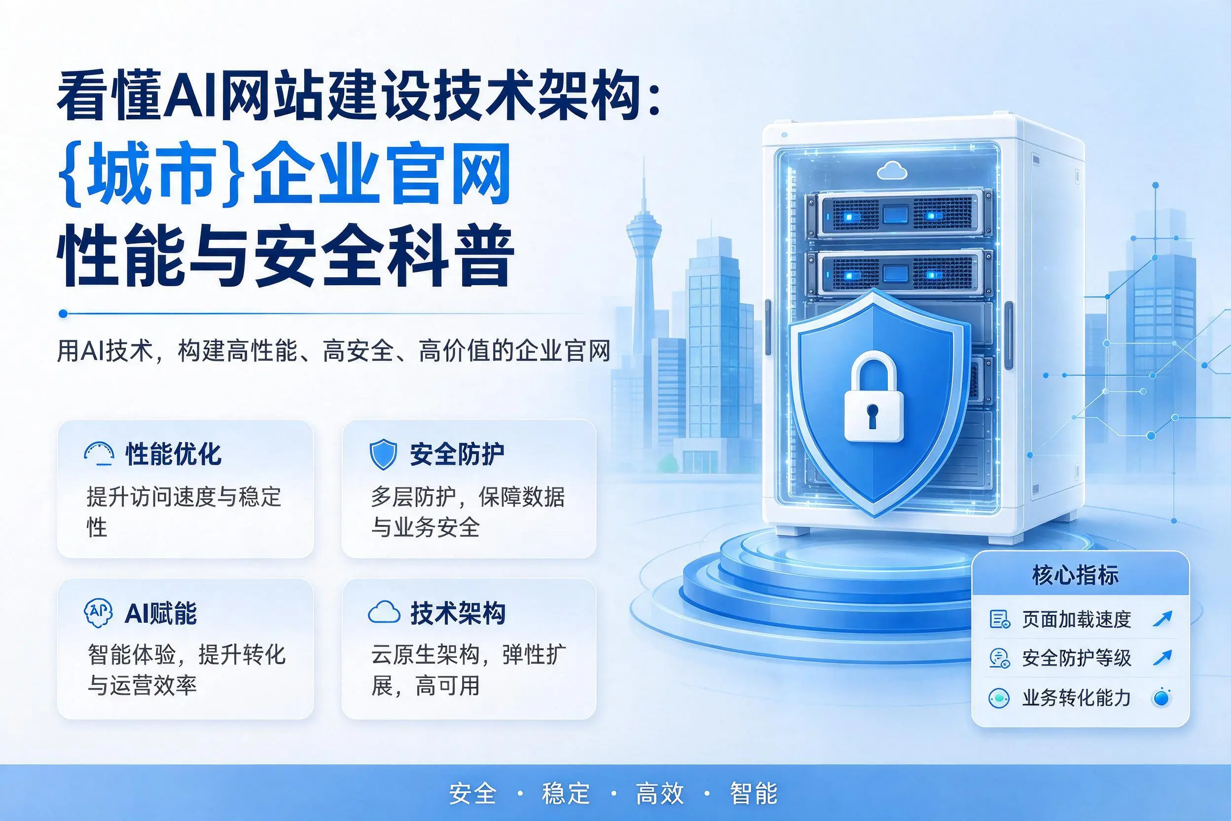 看懂AI网站建设技术架构：德州企业官网性能与安全科普