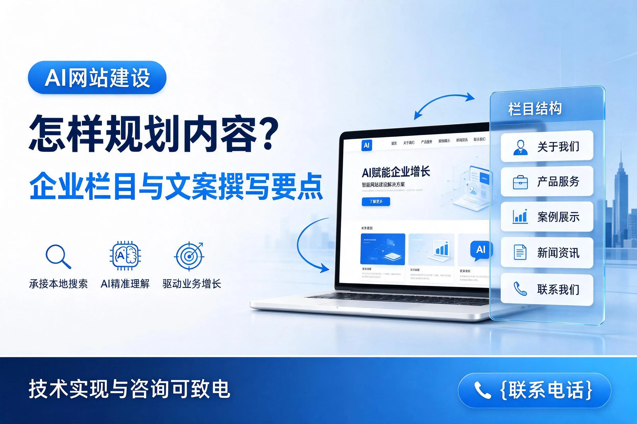 AI网站建设怎样规划内容?德州企业栏目与文案撰写要点