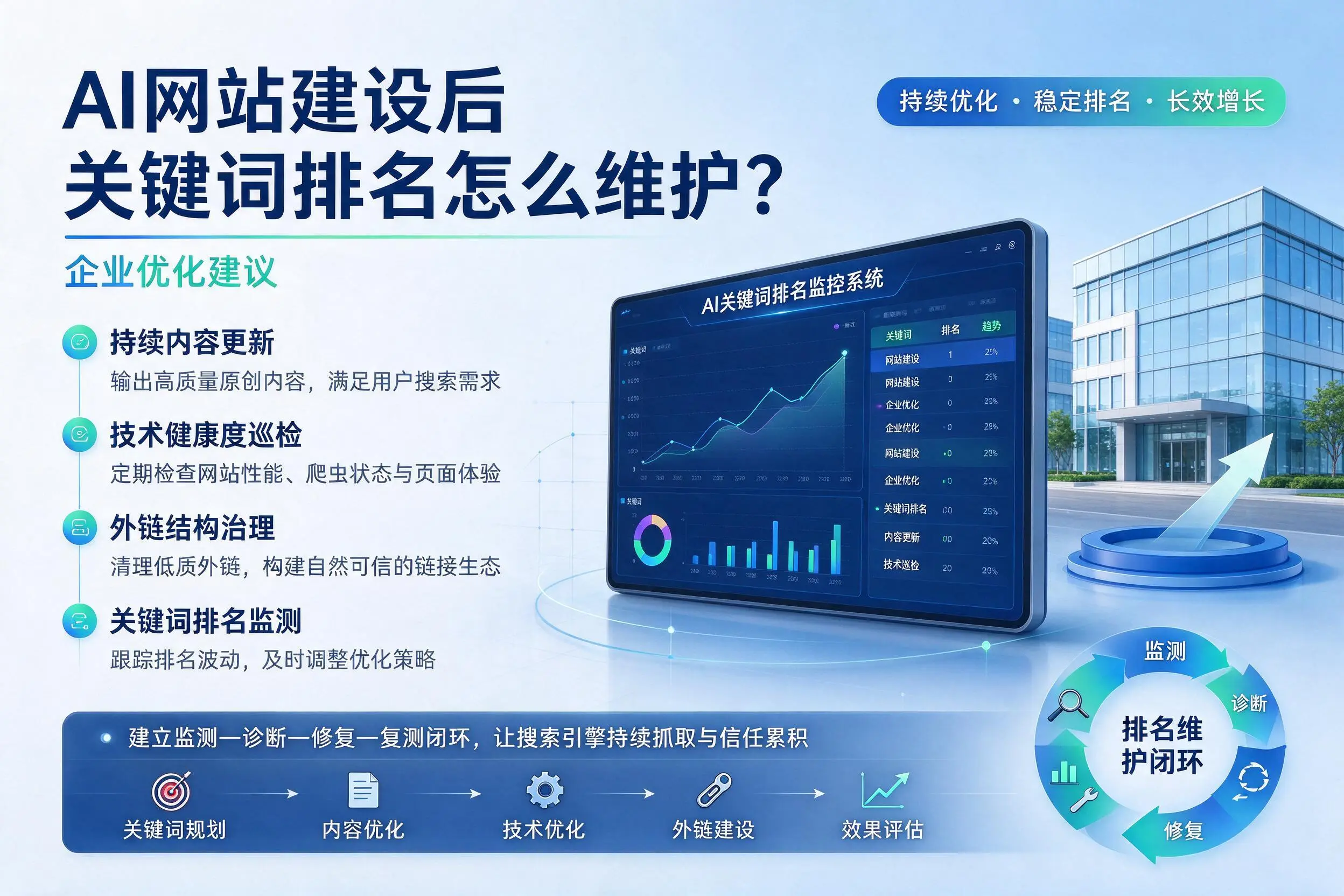 AI网站建设后关键词排名怎么维护？德州企业优化建议