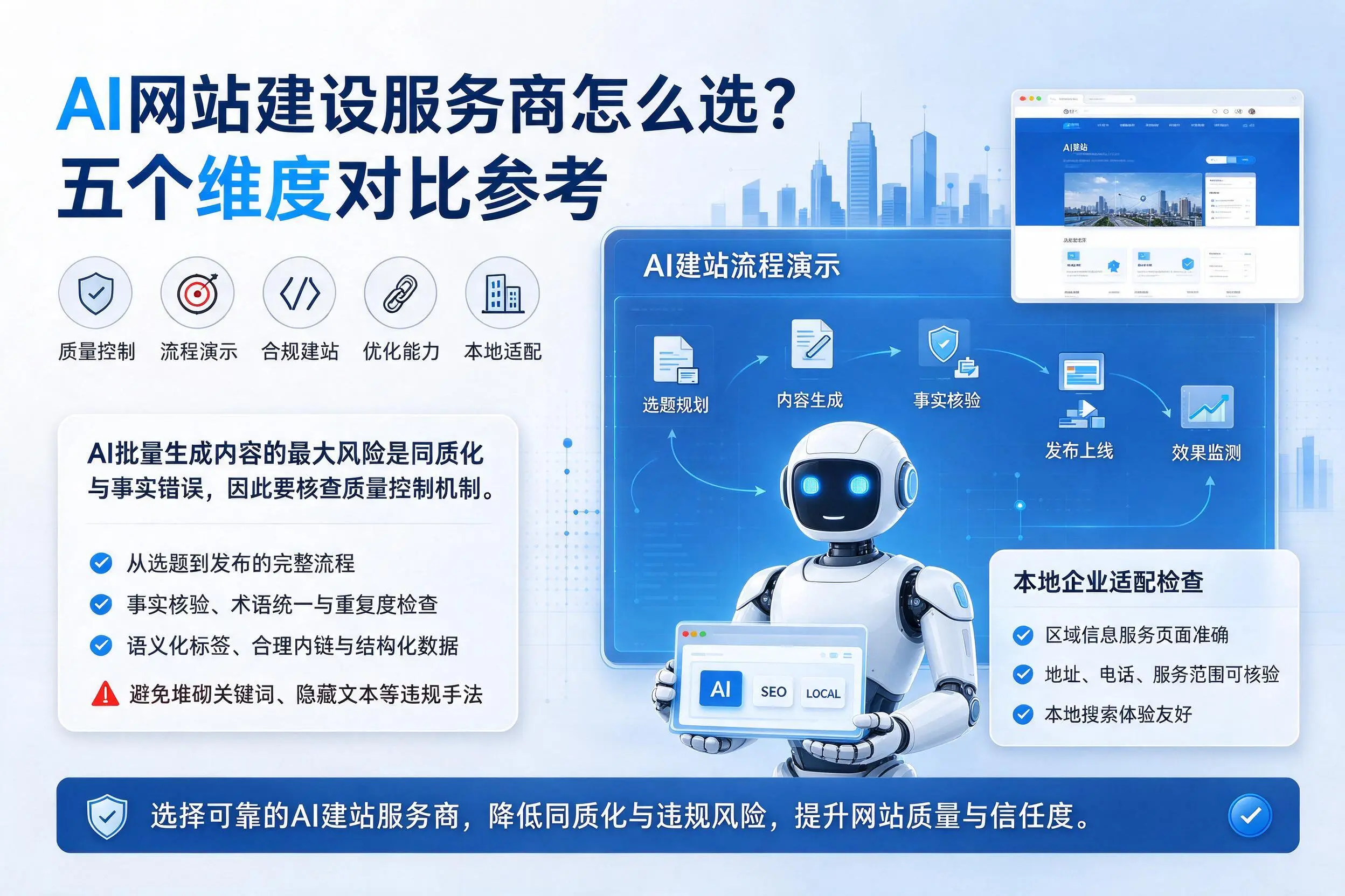 德州AI网站建设服务商怎么选?五个维度对比参考